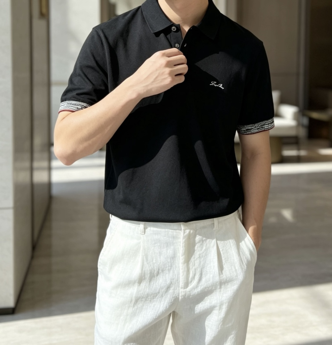 26春夏新款Loro Piana商务休闲PoLo衫，源于意式奢华与日常舒适的精妙融合。甄选上乘针织面料，