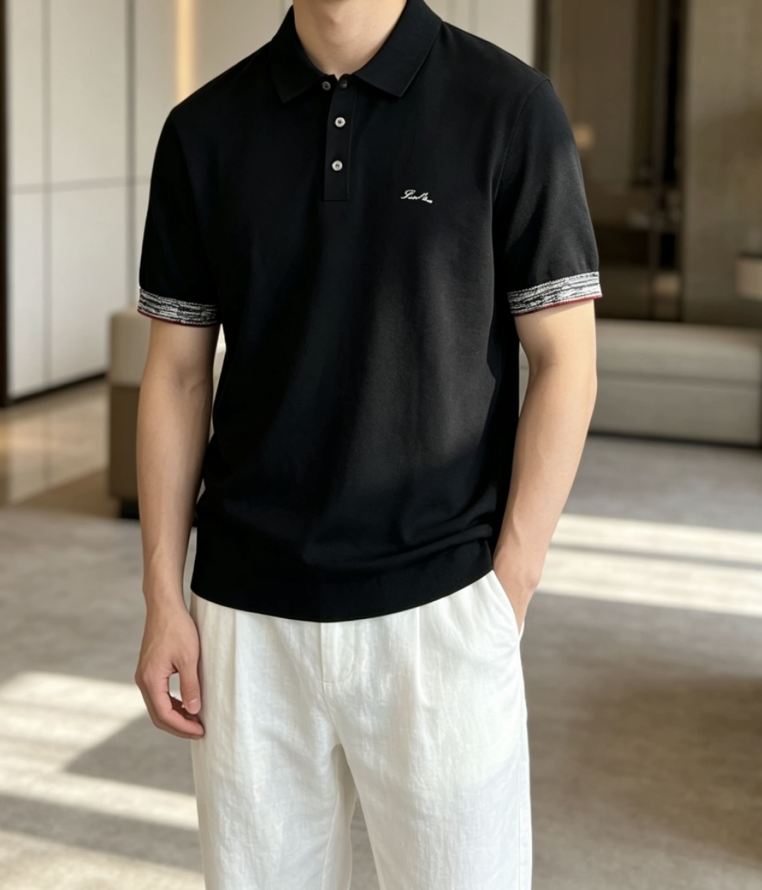 26春夏新款Loro Piana商务休闲PoLo衫，源于意式奢华与日常舒适的精妙融合。甄选上乘针织面料，