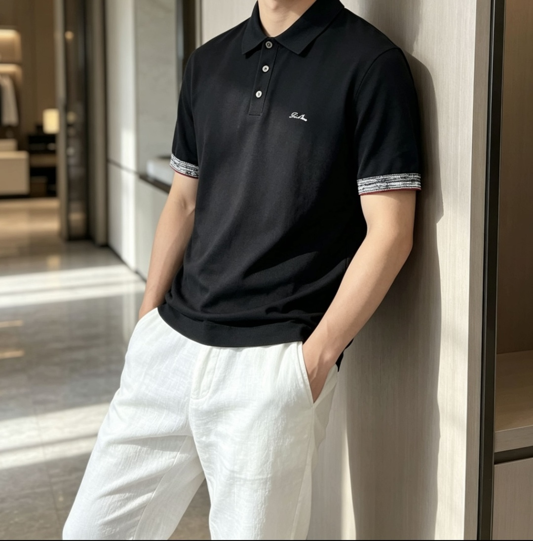 26春夏新款Loro Piana商务休闲PoLo衫，源于意式奢华与日常舒适的精妙融合。甄选上乘针织面料，