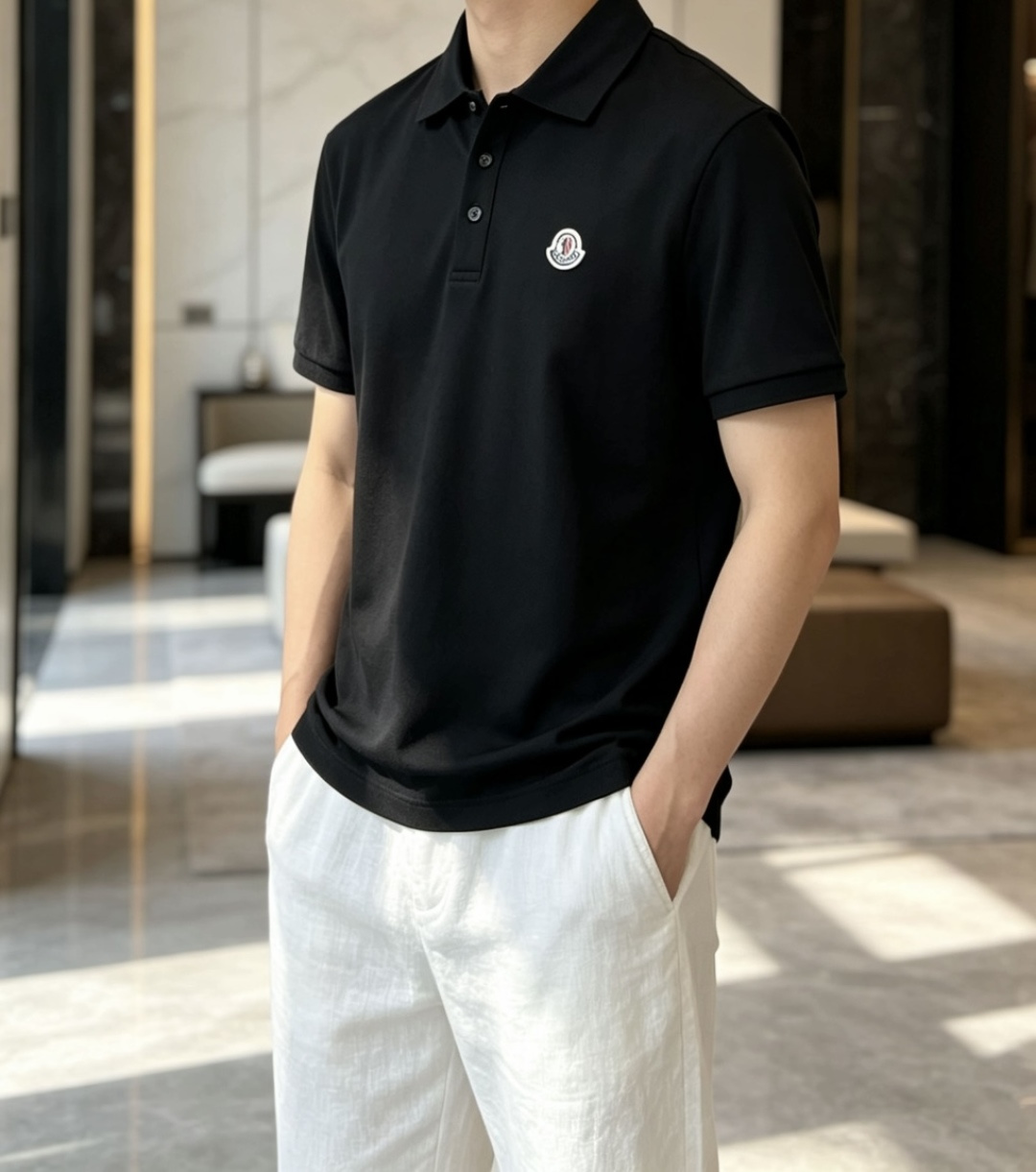 蒙口 2026春夏 官网同步 熟男 轻熟男 最爱款式 经典大气百搭商务休闲Polo领T恤 采用进口双丝光