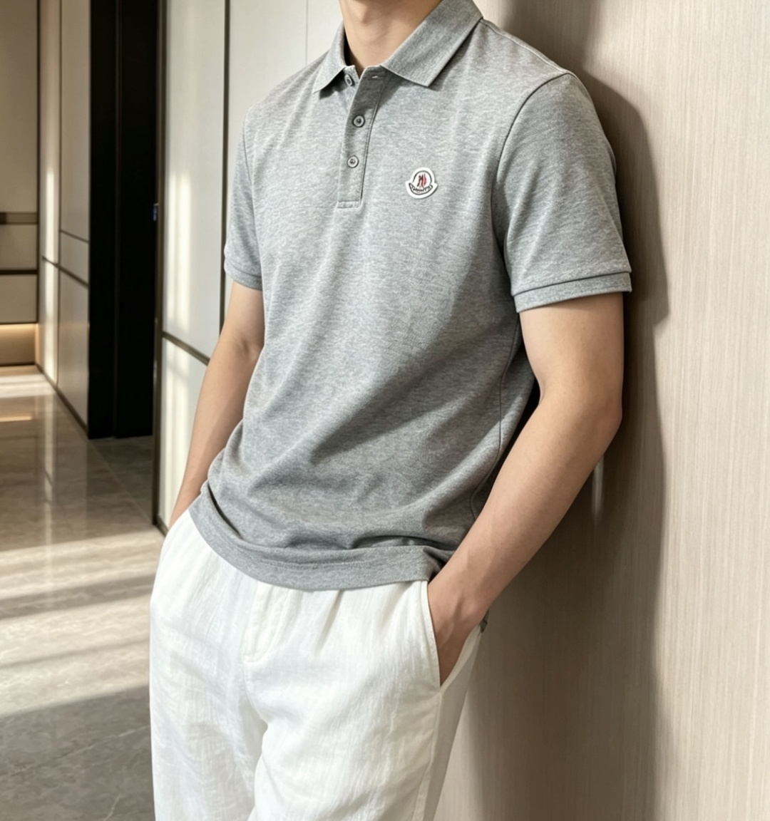 蒙口 2026春夏 官网同步 熟男 轻熟男 最爱款式 经典大气百搭商务休闲Polo领T恤 采用进口双丝光