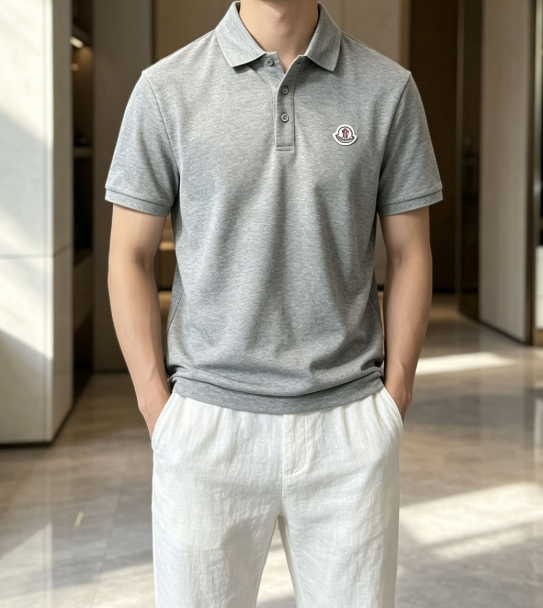 蒙口 2026春夏 官网同步 熟男 轻熟男 最爱款式 经典大气百搭商务休闲Polo领T恤 采用进口双丝光