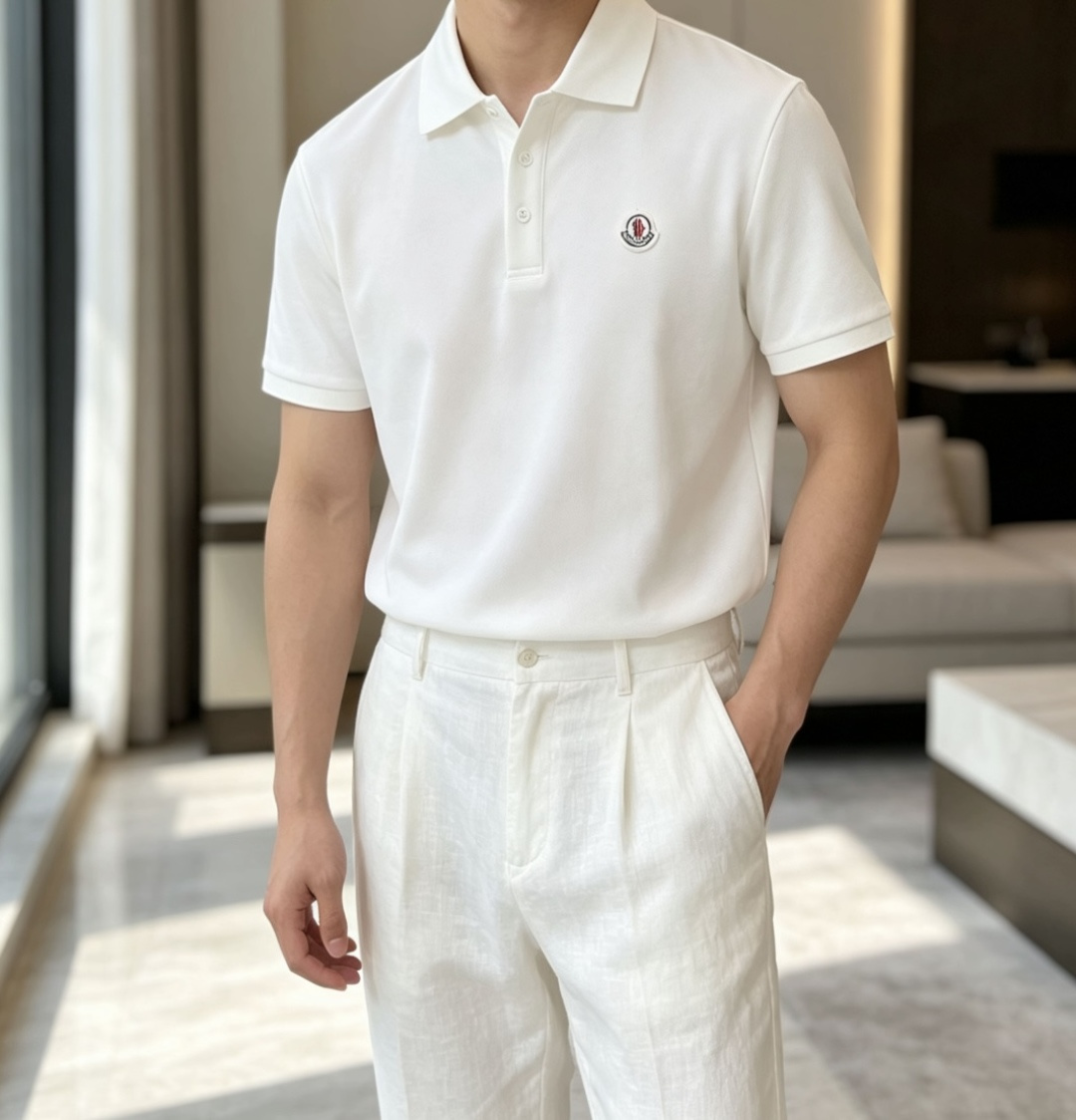 蒙口 2026春夏 官网同步 熟男 轻熟男 最爱款式 经典大气百搭商务休闲Polo领T恤 采用进口双丝光