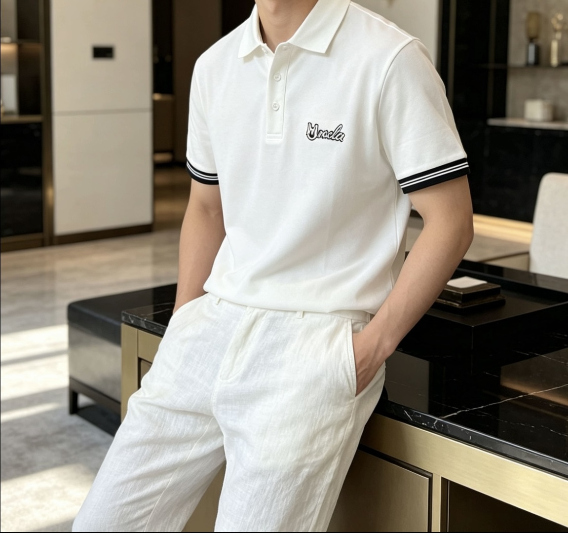蒙口 2026春夏 官网同步 熟男 轻熟男 最爱款式 经典大气百搭商务休闲Polo领T恤 采用进口双丝光