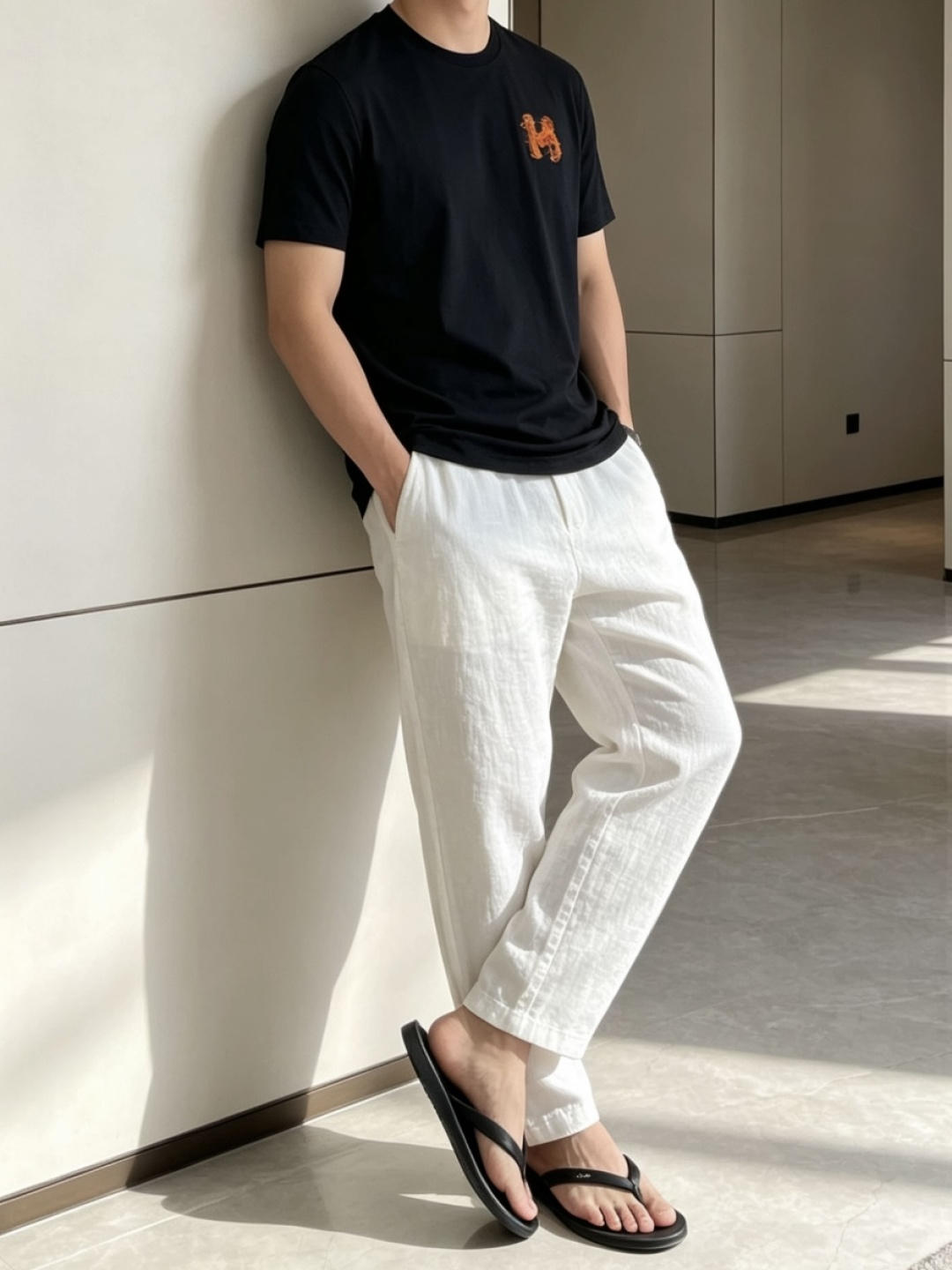 NO:836990,Aimajia's latest 2026 spring and summer horse head men's round-neck T-shirts are basic styles. They are stylish and stylish when worn by anyone, and at the same time they have both connotation and taste. Whether worn alone in summer or paired with various shirts or jackets in spring and autumn, they are the perfect combination of low-key luxury and trendy fashion. Wear them casually to create a stylish urban elite male god!  The slightly loose straight version with small slits on both sides of the hem meets the simple needs of commuters for dressing. It has a good upper body effect and looks youthful and elegant. It is a luxury item with high fashion and comfort. Imported customers provide top-quality fabric Lenzing Tencel (70 Tencel, 30 cotton, professional institutions provide test reports)  , it feels super nice, feels softer and smoother than ordinary mercerized cotton, is cooler and more comfortable to wear, and does not fade or deform after long-term wear and washing. Sizes M-XXXL (the model is 172 cm and 148 pounds, and the L size is suitable). 3 colors: black, white, purple, hermes, jackets  & coats,shirts,tees,t-shirt,19860909爱马家 2026春夏最新马头男士圆领T恤衫,基础款型,不挑人穿上身有型有格调,同时又兼具内涵与品味,无论夏季单穿,还是春秋季搭配各式衬衫或者外套,都是低调奢华与潮流时尚的完美结合,随意穿搭都能打造出逼格满满的都市精英男神范儿！稍带宽松的直筒版型,下摆两侧小开衩,满足通勤人们对于着装的简约需求,上身效果很好,显年轻有气质,是一款极具时尚度和舒适度的豪华单品.进口客供顶级面料兰精天丝（70天丝,30棉,专业机构提供检测报告）,手感超级赞,摸上去比一般丝光棉更加柔软顺滑,穿着更加冰爽舒适,且久穿久洗不褪色不变形.尺码M-XXXL（模特172厘米148斤试穿L码合适）3个颜色黑色,白色、紫兰,,hermes,jackets & coats,shirts,tees，t-shirt,,Men's clothing