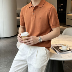 . LSS春夏新款桑蚕丝天丝混纺针织翻领短Tee,男士经典圆形徽章标识刺绣商务休闲针织短袖Polo衫!贸易公司渠道稀出 . LSS春夏新款桑蚕丝天丝混纺针织翻领短Tee,男士经典圆形徽章标识刺绣商务休闲针织短袖Polo衫!贸易公司渠道稀出