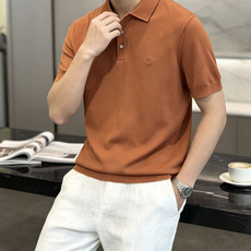 . LSS春夏新款桑蚕丝天丝混纺针织翻领短Tee,男士经典圆形徽章标识刺绣商务休闲针织短袖Polo衫!贸易公司渠道稀出 . LSS春夏新款桑蚕丝天丝混纺针织翻领短Tee,男士经典圆形徽章标识刺绣商务休闲针织短袖Polo衫!贸易公司渠道稀出