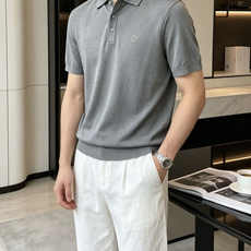 . LSS春夏新款桑蚕丝天丝混纺针织翻领短Tee,男士经典圆形徽章标识刺绣商务休闲针织短袖Polo衫!贸易公司渠道稀出 . LSS春夏新款桑蚕丝天丝混纺针织翻领短Tee,男士经典圆形徽章标识刺绣商务休闲针织短袖Polo衫!贸易公司渠道稀出