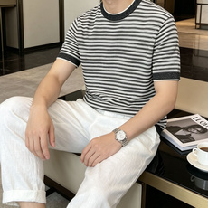 . 26春夏新款Loro piana亚麻混纺条纹针织短袖,源自意大利顶级奢品Loro Pi*na的这款短袖针织衫,是品 . 26春夏新款Loro piana亚麻混纺条纹针织短袖,源自意大利顶级奢品Loro Pi*na的这款短袖针织衫,是品