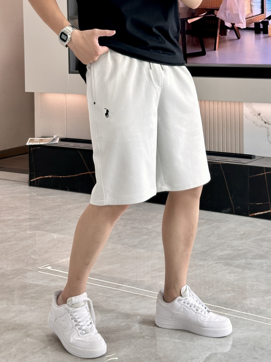 . 拉夫劳伦 2026夏季短裤！百搭松紧腰休闲五分裤！松紧腰 两侧插袋 面料采用客供定织高支纯棉料，上身