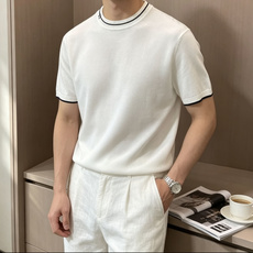 爱🐎仕 2026ss夏季新品男士针织圆领短袖衫!独家首发 采用纤维超细与高弹的伊力特纱线织造而成,质感与 爱🐎仕 2026ss夏季新品男士针织圆领短袖衫!独家首发 采用纤维超细与高弹的伊力特纱线织造而成,质感与