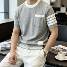TB 2026ss夏季新品男士针织圆领短袖衫!独家首发 采用纤维超细与高弹的伊力特纱线织造而成,质感与纹 TB 2026ss夏季新品男士针织圆领短袖衫!独家首发 采用纤维超细与高弹的伊力特纱线织造而成,质感与纹