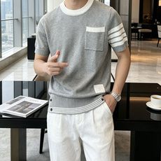 TB 2026ss夏季新品男士针织圆领短袖衫!独家首发 采用纤维超细与高弹的伊力特纱线织造而成,质感与纹 TB 2026ss夏季新品男士针织圆领短袖衫!独家首发 采用纤维超细与高弹的伊力特纱线织造而成,质感与纹