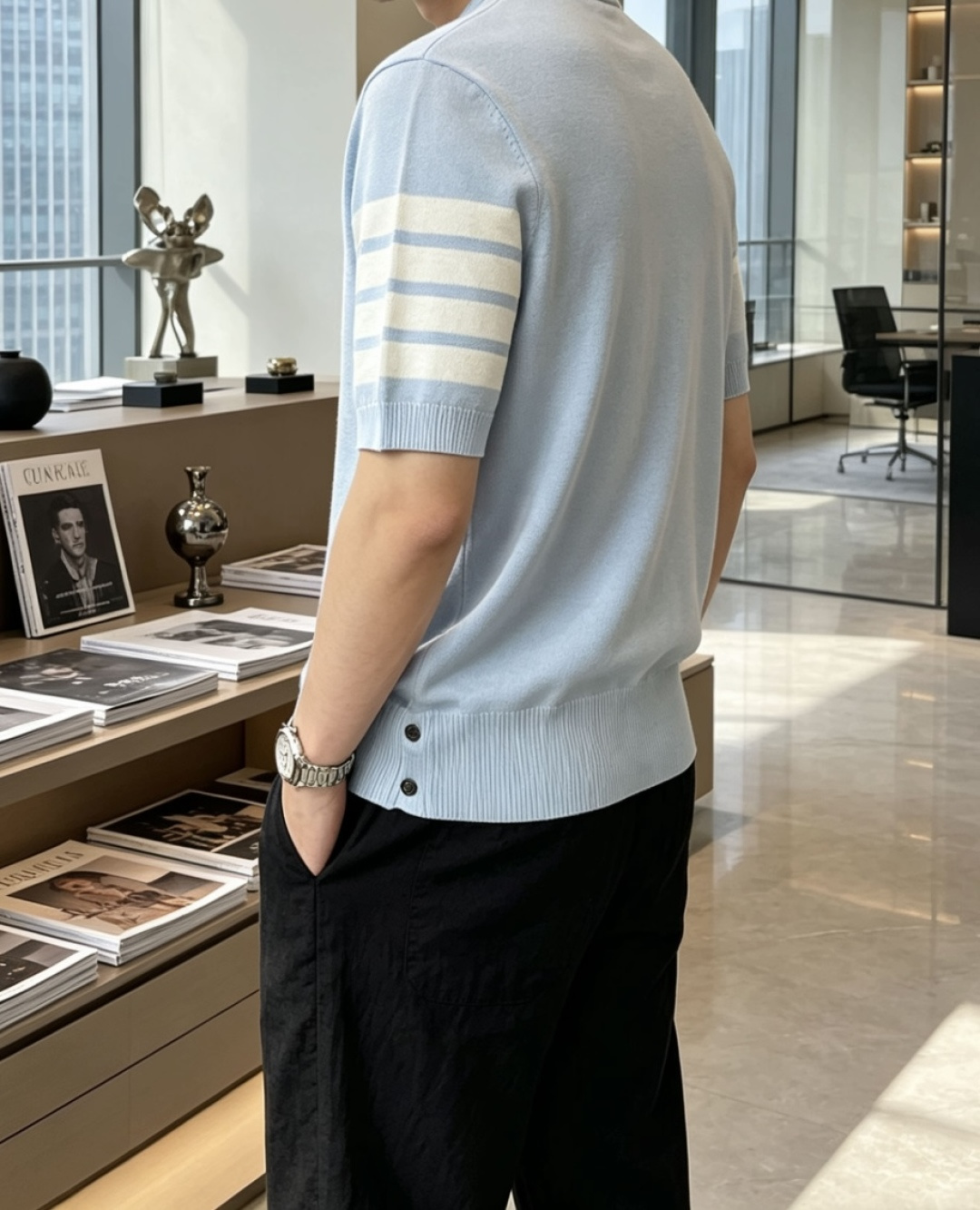 TB 2026ss夏季新品男士针织圆领短袖衫！独家首发 采用纤维超细与高弹的伊力特纱线织造而成，质感与纹
