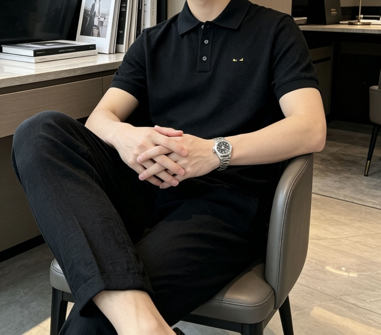 FD 2026ss夏季新品男士针织翻领短袖衫！独家首发 采用纤维超细与高弹的伊力特纱线织造而成，质感与纹