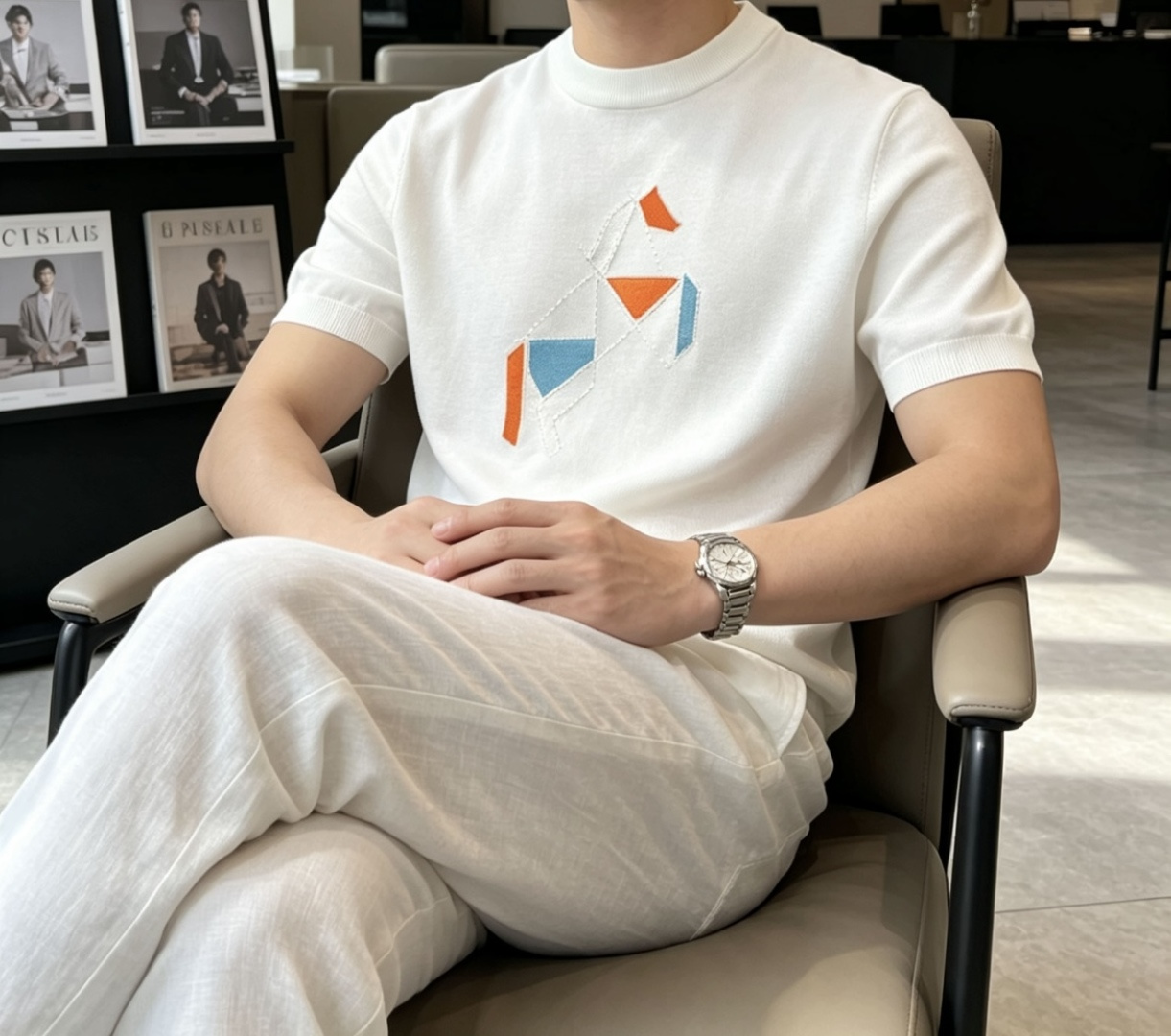 爱🐎仕 2026ss夏季新品男士针织圆领短袖衫！独家首发 采用纤维超细与高弹的伊力特纱线织造而成，质感与