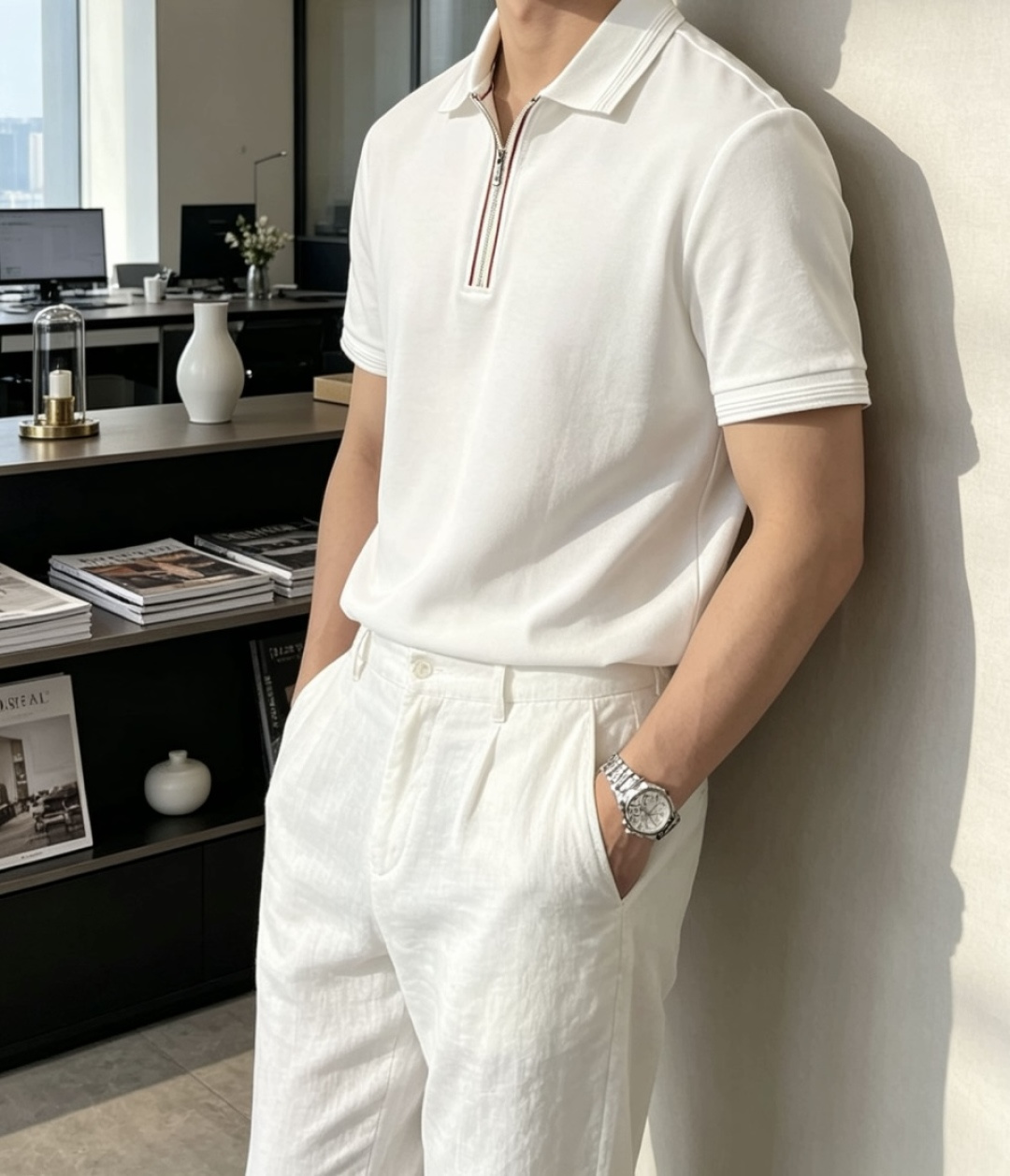 蒙口 2026春夏 官网同步 熟男 轻熟男 最爱款式 经典大气百搭商务休闲Polo领T恤 采用进口双丝光