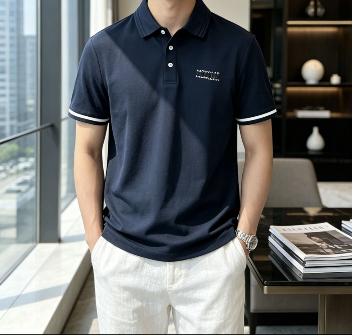 蒙口 2026春夏 官网同步 熟男 轻熟男 最爱款式 经典大气百搭商务休闲Polo领T恤 采用进口双丝光
