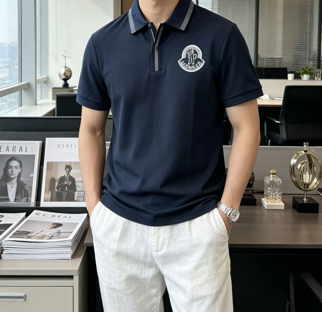 蒙口 2026春夏 官网同步 熟男 轻熟男 最爱款式 经典大气百搭商务休闲Polo领T恤 采用进口双丝光
