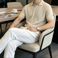 BC26SS春夏新款顶级桑蚕丝天丝混纺针织翻领短Tee,男士轻奢老钱风休闲纯色针织短袖Polo衫!贸易公 BC26SS春夏新款顶级桑蚕丝天丝混纺针织翻领短Tee,男士轻奢老钱风休闲纯色针织短袖Polo衫!贸易公