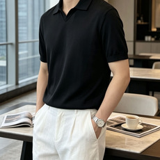 BC26SS春夏新款顶级桑蚕丝天丝混纺针织翻领短Tee,男士轻奢老钱风休闲纯色针织短袖Polo衫!贸易公 BC26SS春夏新款顶级桑蚕丝天丝混纺针织翻领短Tee,男士轻奢老钱风休闲纯色针织短袖Polo衫!贸易公