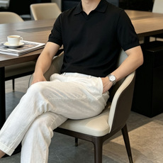BC26SS春夏新款顶级桑蚕丝天丝混纺针织翻领短Tee,男士轻奢老钱风休闲纯色针织短袖Polo衫!贸易公 BC26SS春夏新款顶级桑蚕丝天丝混纺针织翻领短Tee,男士轻奢老钱风休闲纯色针织短袖Polo衫!贸易公