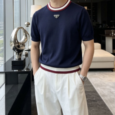 Prad 2026ss夏季新品男士针织圆领短袖衫!独家首发 采用纤维超细与高弹的伊力特纱线织造而成,质感 Prad 2026ss夏季新品男士针织圆领短袖衫!独家首发 采用纤维超细与高弹的伊力特纱线织造而成,质感