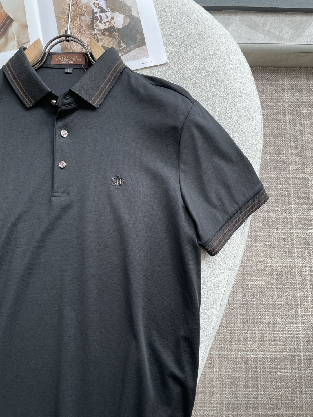 Loro piana 春夏 官网同步 熟男 轻熟男 最爱款式 经典大气百搭商务休闲Polo领T恤 采用进口双丝光珠地棉面