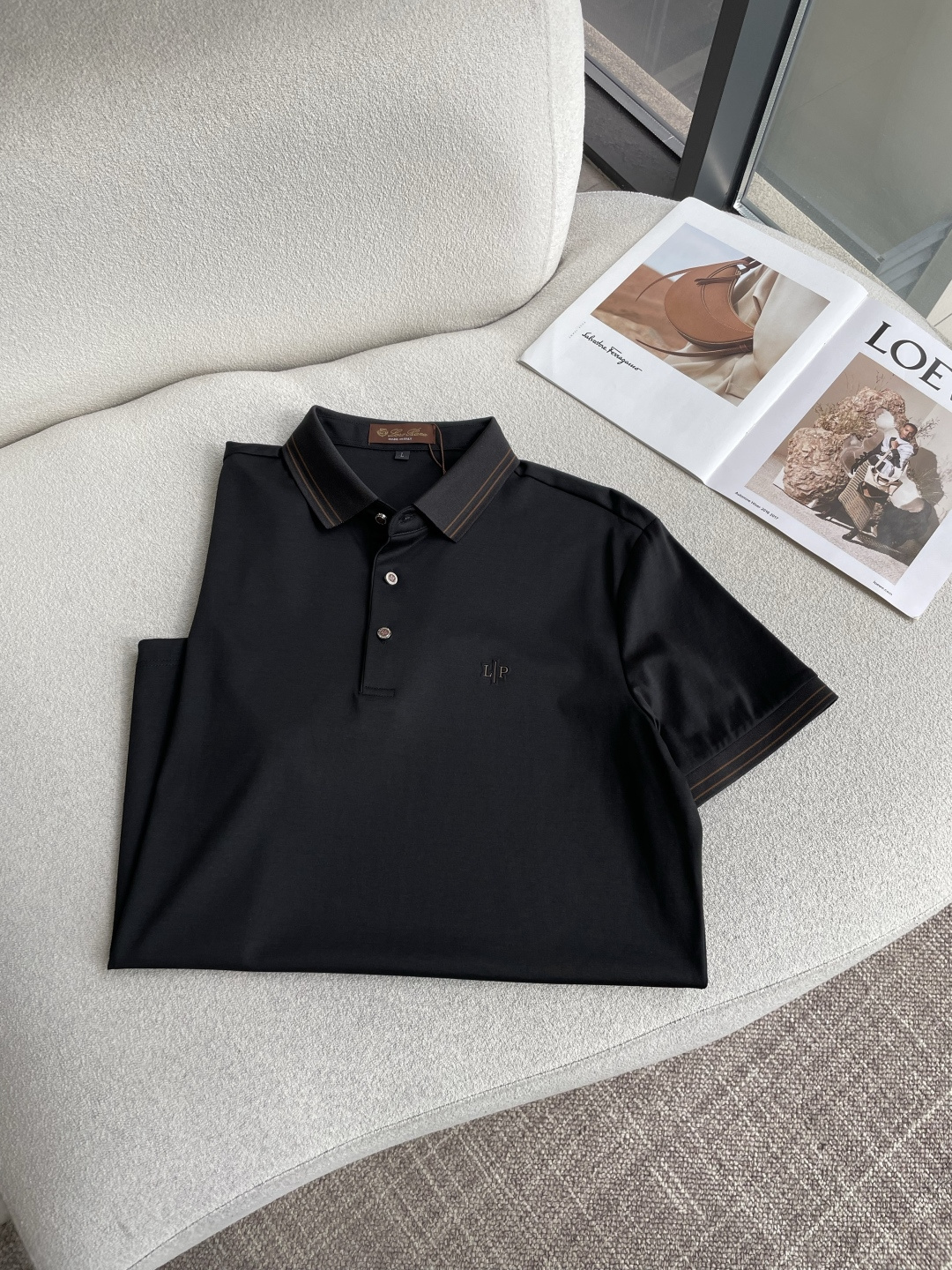 Loro piana 春夏 官网同步 熟男 轻熟男 最爱款式 经典大气百搭商务休闲Polo领T恤 采用进口双丝光珠地棉面