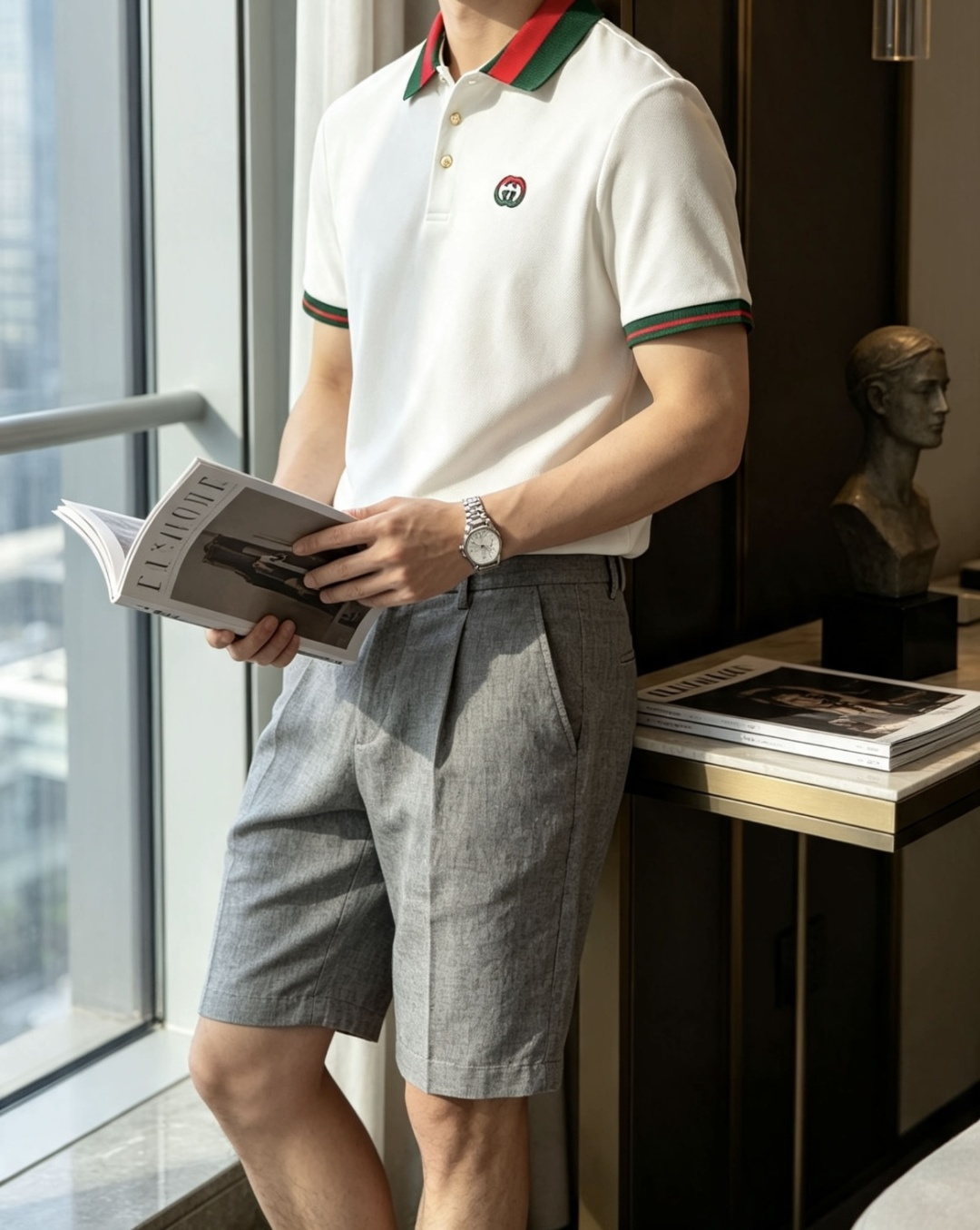 Gucc 2026春夏 官网同步 熟男 轻熟男 最爱款式 经典大气百搭商务休闲Polo领T恤 采用进口双丝光珠地棉面料 Gucc 2026春夏 官网同步 熟男 轻熟男 最爱款式 经典大气百搭商务休闲Polo领T恤 采用进口双丝光珠地棉面料