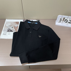 26Fw秋冬季节出品新品 Prad 男士高端成衣系列时尚轻奢经典时尚翻领长袖!纯色系列新款Polo衫,轻奢商务休闲气质高 26Fw秋冬季节出品新品 Prad 男士高端成衣系列时尚轻奢经典时尚翻领长袖!纯色系列新款Polo衫,轻奢商务休闲气质高