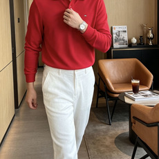 26Fw秋冬季节出品新品 TOMMY 男士高端成衣系列时尚轻奢经典时尚翻领长袖!纯色系列新款Polo衫,轻奢商务休闲气质 26Fw秋冬季节出品新品 TOMMY 男士高端成衣系列时尚轻奢经典时尚翻领长袖!纯色系列新款Polo衫,轻奢商务休闲气质