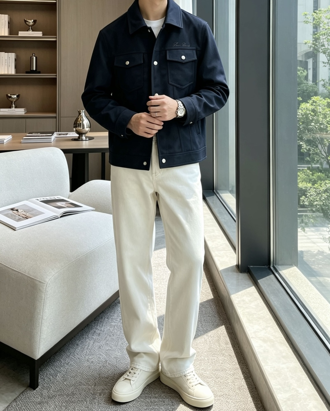 Loro Piana工装翻领夹克|老钱风男士外套 经典工装翻领版型,箱型剪裁,上身利落有型,不紧绷不臃肿。 甄选细腻高端 Loro Piana工装翻领夹克|老钱风男士外套 经典工装翻领版型,箱型剪裁,上身利落有型,不紧绷不臃肿。 甄选细腻高端
