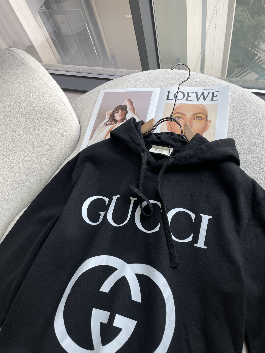 Gucc 26秋冬连帽卫衣，420g高克重面料，拿到手就能感受到扎实垂感✨ 不易软塌变形，oversize宽松落肩版型 