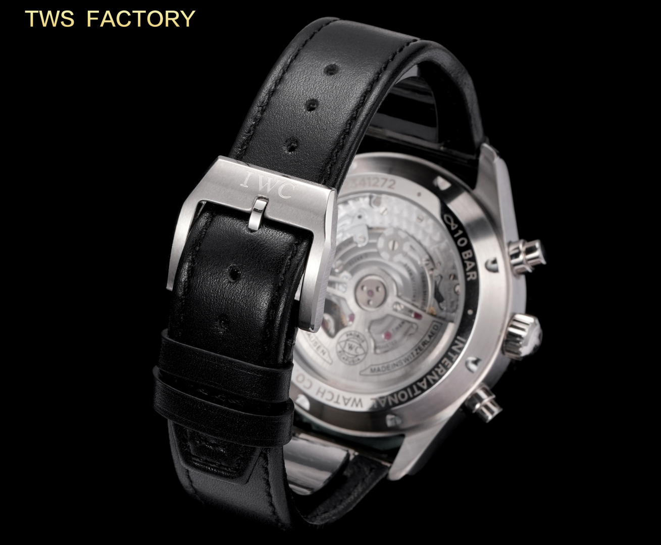 “New IWC Pilot IW388108 Watch: Titanium Effect, Classic Design, 7750 Movement, Horse Oil Green Trend” - 图片 9