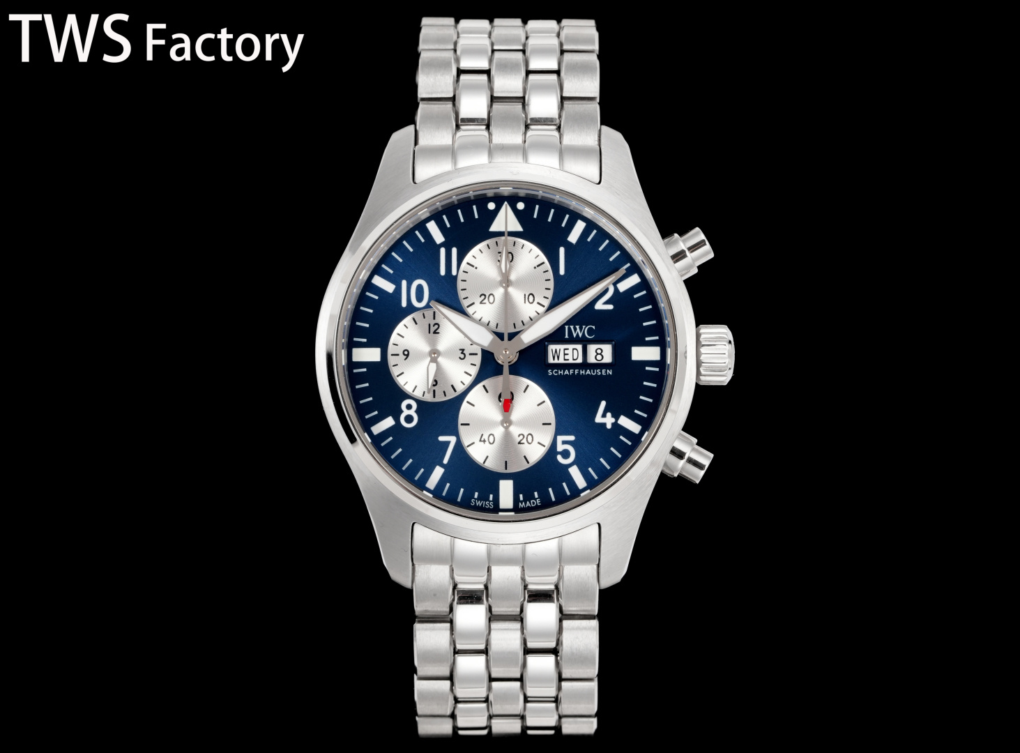 NO:943149,Unified TWS factory IWC launches the special limited edition of the pilot series chronograph watch 'Lawrence Sports Charity Foundation'. Exciting details: 1. Original molded segmented small head 2. Buckles are retractable 3. The strap section is quick-detachable, and there are no screws or any hairpin holes on the side of the strap. 4. The watch is made of rose high-tech gold plating, with mature workmanship, clear and three-dimensional lines, harmonious color matching, and very versatile.  5. Compared with the previous pilot, the size of the new timepiece has been upgraded to 43m, which is more in line with the golden size of modern men's watches!  6. The dial design continues the pilot's classic cockpit dashboard style. The combination of green and red gold gives the watch a new look and shows luxury. 7. The new transparent bottom design uses Dandong's cal.79320 self-winding mechanical movement, which can provide a 72-hour power reserve for the watch after being fully wound. 8. The double-layer light blue anti-vertigo coating allows for clearer reading. It continues the classic appearance of the previous work, and the design is simple. The core is precise and the masterpiece is ingenious. Welcome to taste it!  ,,iwc,gold,gold plating,hairpins19860909统一 TWS factory IWC万国表推出飞行员系列计时腕表“劳伦斯体育公益基金会”特别限量版 精彩细节:1.原版开模 分段式小头粒 2.扣子对版 可伸缩 3.表带带节可快拆, 表带侧面没有螺丝跟任何发夹孔 跟一样 4.腕表采用玫高科技镀金,做工成熟,线条清晰而富有立体感,颜色搭配和谐,非常百搭. 5.与之前的飞行员相比,新款时计尺寸升级到43m尺寸,更加符合现代男表的黄金尺寸！ 6.表盘设计延续飞行员经典的驾驶舱仪表盘风格 绿色与红金搭配使腕表焕然一新 尽显奢华 7.全新透底设计采用丹东改cal.79320型自动上链机械机芯,上满链后能为腕表提供72小时动力储存. 8.双层浅蓝色防眩晕镀膜更能清楚的读时,延续的前作的经典外观,设计至简 内核精密 匠心巨作 欢迎品鉴！,,iwc,gold,gold plating,hairpins,Watch