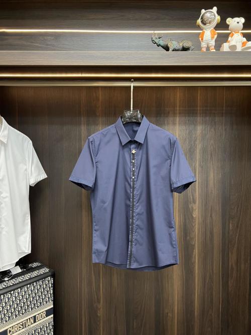 Dior Men's Short-Sleeve Cotton Shirt - Comfortable & Luxurious 1 Dior Men's Short-Sleeve Cotton Shirt - Comfortable & Luxurious