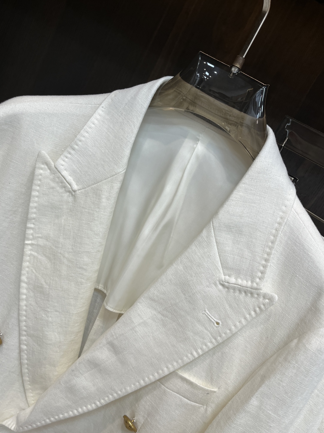 Stylish 100% Linen Suit with Brass Buttons, Various Sizes Available, Highly Recommended! - 图片 5