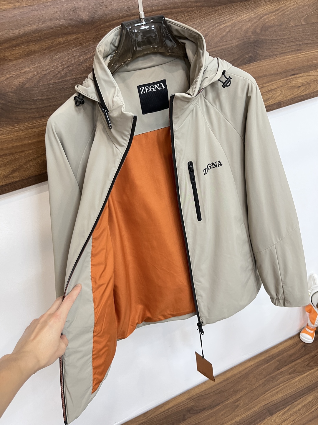 Zegna 2025SS Early Autumn New Hooded Jacket Lightweight Thin Cotton Coat 5 cmp i1755598536889 4410 0 3