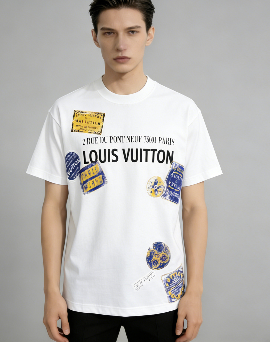 NO:774603,Mainly recommend LV 2026ss autumn new release donkey brand round neck short-sleeved T-shirt, high-end new short-sleeved, letter logo printing, wearing it will make you feel comfortable and slim, lazy and casual, combined with clean and simple colors, it is particularly eye-catching, suitable for daily wear~ We introduce sports items decorated with vibrant printing, fashionable and quality life!  Size M-XXXL Color Black White H2026 new model first release, louis vuitton, louis vuitton, T-shirt, tees, t-shirt,19860909主推 LV 2026ss秋季新款发布驴牌圆领短袖T恤,高端新款短袖,字母logo印花,穿上就是舒适自在又显瘦的存在,慵懒而随性,结合干净简单的色系就特别耐看,适合日常穿着~倾情推出缀饰活力印花的运动单品,时尚品质生活！ 尺码M-XXXL 颜色黑色 白色 H2026新款首发,,louis vuitton,louis vuitton,T-shirt,tees，t-shirt,,Men's clothing