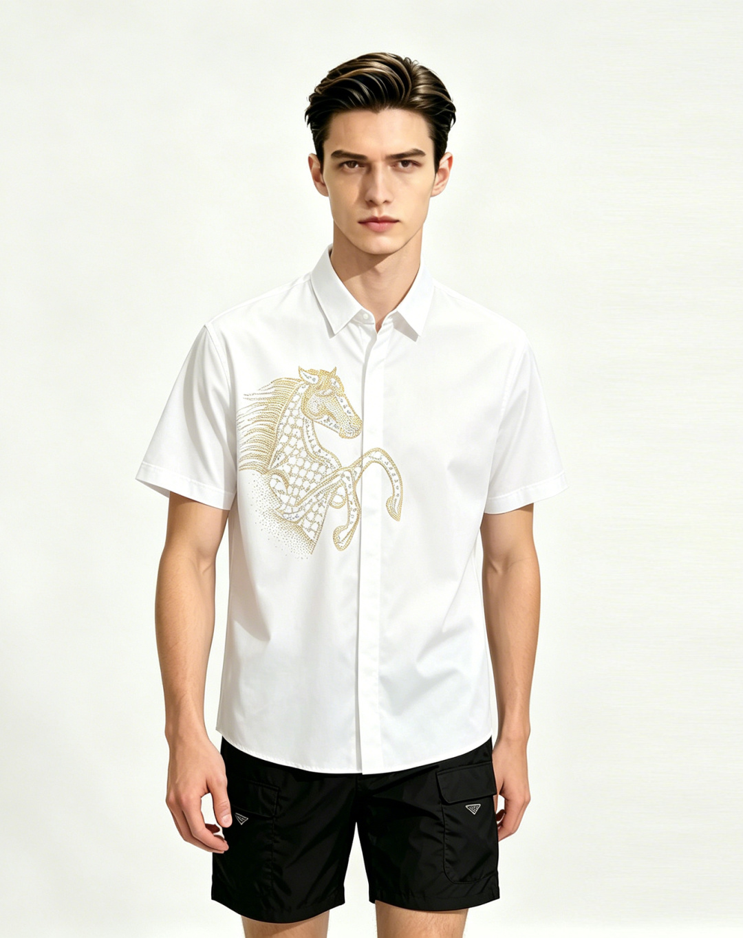 NO:846513,Mainly recommended Hermes 2026 spring and summer new shirts Hermes men's essential short-sleeved shirts, top-notch embroidery craft shirts, high-end light luxury boutique natural cotton shirts. Comfortable and breathable, original goods, original fabrics, soft and comfortable, high-end and luxurious upper body, enough class for the scene, this shirt will make you satisfied and look good! Size 38-40-42-44-46-48  H2026 new model debut,,hermes,hermes,shirts,T-shirt,19860909主推 Hermes 2026春夏新款衬衫爱马仕男士必备款短袖衬衫,顶级刺绣工艺衬衫,高端轻奢精品天然纯棉衬衫.舒服透气,原单狠货,原版面料,柔软舒适,上身高端又奢华,足够场面的档次,这款衬衫无不骄傲的让你满意有面子! 尺码38-40-42-44-46-48 H2026新款首发,,hermes,hermes,shirts,T-shirt,,Men's clothing