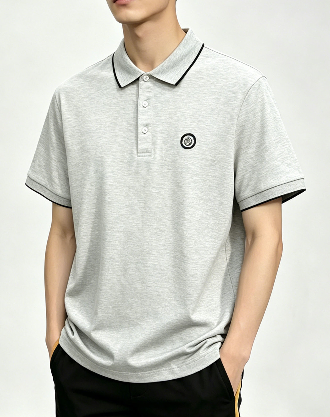 NO:858990,Mainly recommend Stephen's spring new short-sleeved Stephen pure cotton lapel short-sleeved T-shirt, business fashion pure cotton T-shirt, the upper body effect is very atmospheric with the logo embroidery on the chest, and the sweat-absorbent and breathable panel is a stylish leisure and vacation boutique!  Light luxury style, simple and elegant!  Size M-XXXL H2026 new release, T-shirt, tees, t-shirt,19860909主推 斯蒂芬 春季新款短袖斯蒂芬纯棉翻领短袖T恤,商务时尚纯棉T恤,胸前logo刺绣款上身效果非常大气,吸汗透气板正有型休闲度假精品！轻奢风格简约大气！ 尺码M-XXXL H2026新款首发,,T-shirt,tees，t-shirt,,Men's clothing