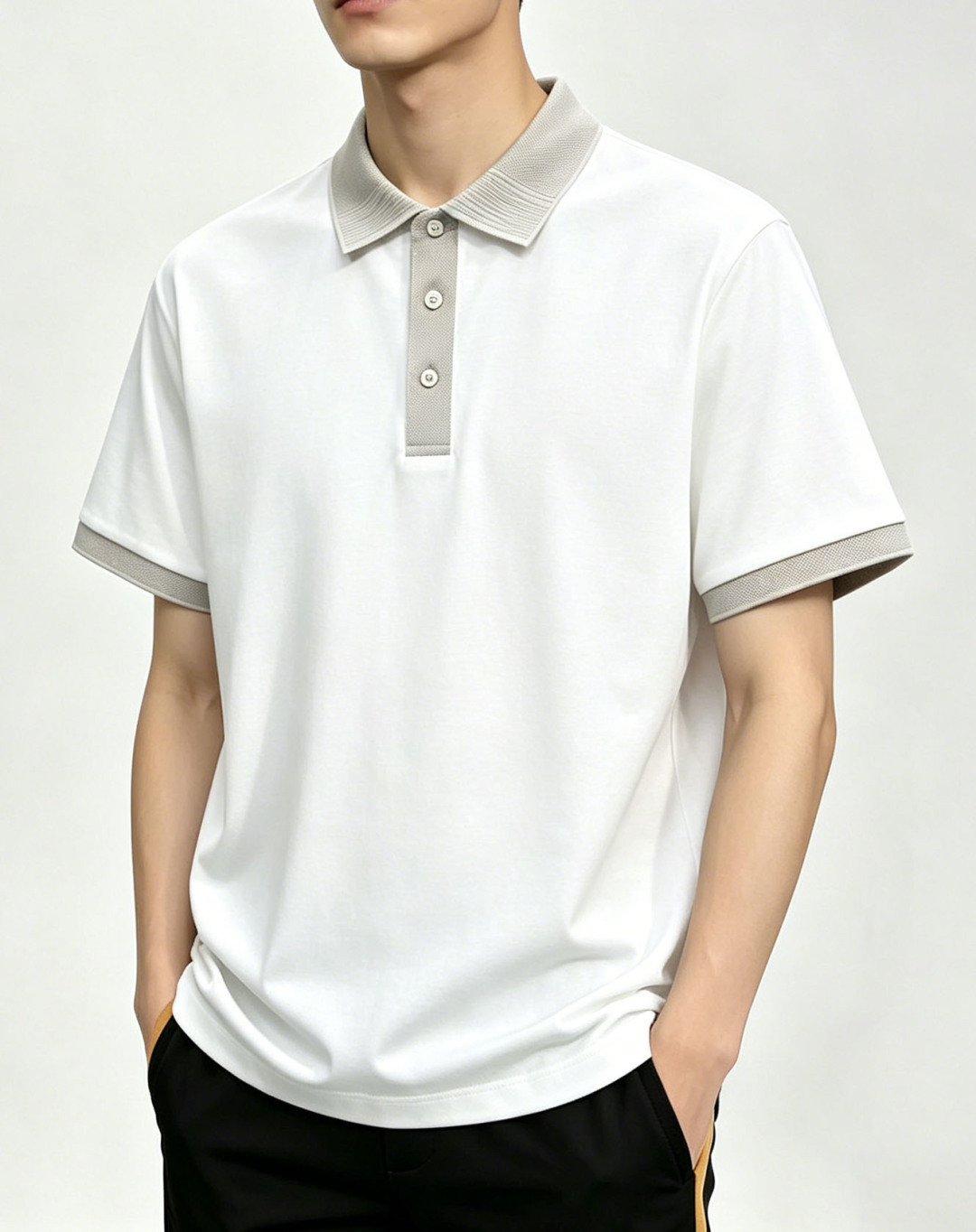 NO:859000,The main recommendation is Bruti's spring new short-sleeved pure cotton lapel short-sleeved T-shirt, business fashion pure cotton T-shirt, the upper body effect is very atmospheric with the logo embroidery on the chest, and the sweat-absorbent and breathable panel is a stylish leisure and vacation boutique!  Light luxury style, simple and elegant!  Size M-XXXL H2026 new release, T-shirt, tees, t-shirt,19860909主推 布鲁提 春季新款短袖纯棉翻领短袖T恤,商务时尚纯棉T恤,胸前logo刺绣款上身效果非常大气,吸汗透气板正有型休闲度假精品！轻奢风格简约大气！ 尺码M-XXXL H2026新款首发,,T-shirt,tees，t-shirt,,Men's clothing