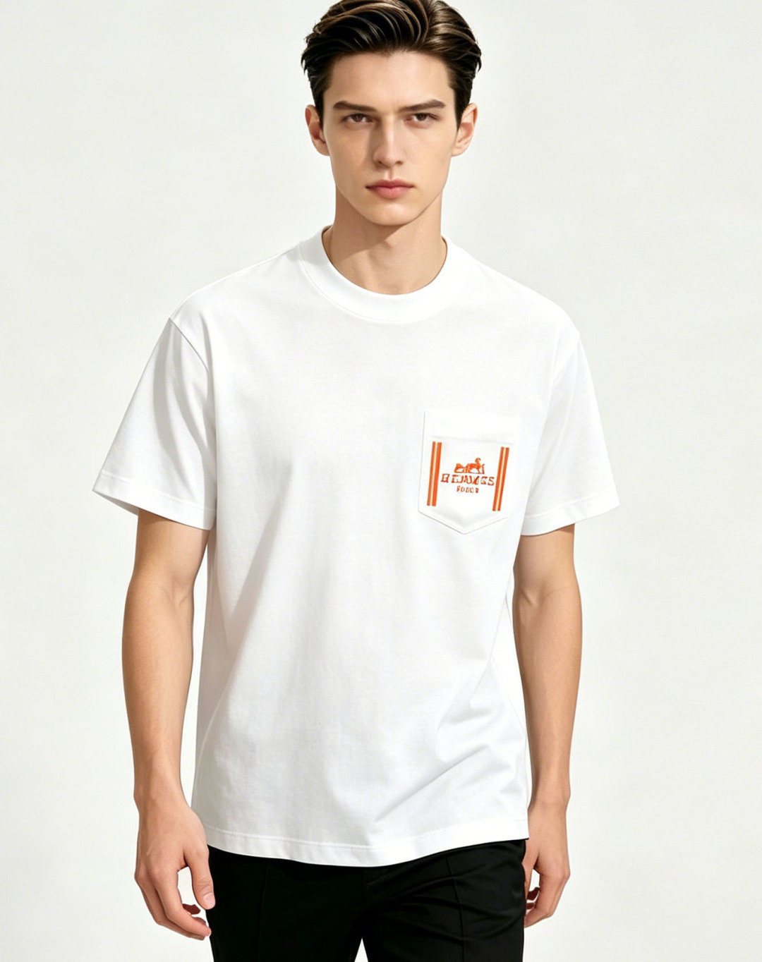 NO:859055,Mainly recommend Hermes 2026ss new autumn release Hermes round neck short-sleeved T-shirt, high-end new short-sleeved, letter logo embroidery!  Wearing it makes you feel comfortable and slim, lazy and casual, and combined with clean and simple colors, it is particularly eye-catching and suitable for daily wear~ We introduce sports items decorated with vibrant prints for a fashionable and quality life!  Size M-XXXL Color White Black H2026 new release, hermes, hermes, T-shirt, tees, t-shirt,19860909主推 Hermes 2026ss秋季新款发布爱马仕圆领短袖T恤,高端新款短袖,字母logo刺绣！穿上就是舒适自在又显瘦的存在,慵懒而随性,结合干净简单的色系就特别耐看,适合日常穿着~倾情推出缀饰活力印花的运动单品,时尚品质生活！ 尺码M-XXXL 颜色白色 黑色 H2026新款首发,,hermes,hermes,T-shirt,tees，t-shirt,,Men's clothing
