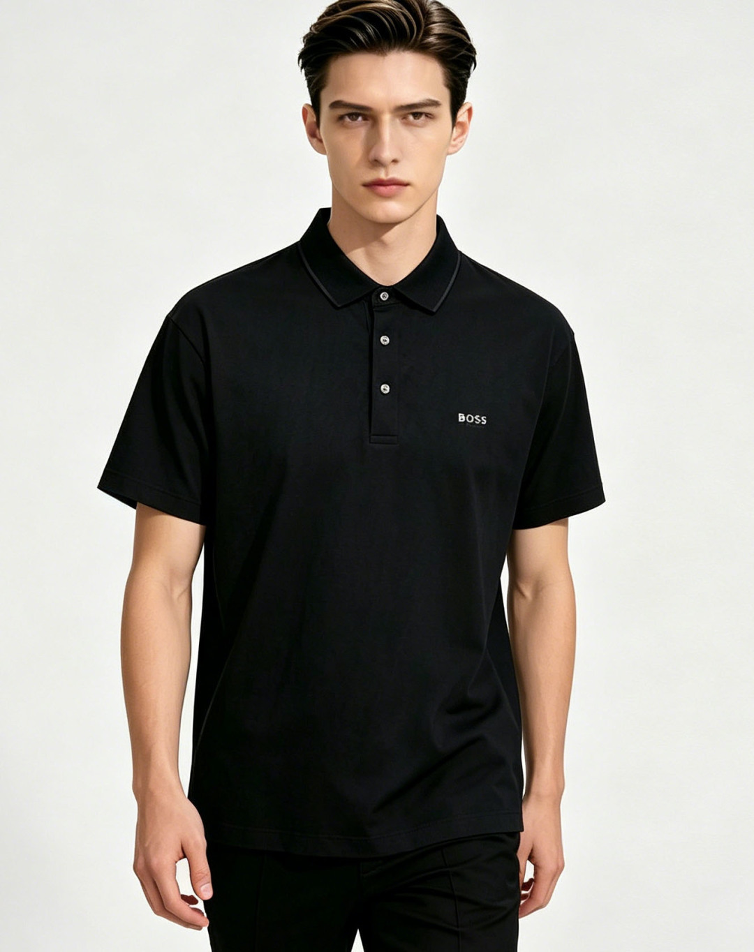 NO:859108,Mainly recommend Boss spring exclusive new BOSS trendy men's fashion casual business lapel short-sleeved T-shirt. Spring new business casual lapel short-sleeved T-shirt, high-end European version original fashion fashion boutique!  It has high breathability and comfort, impeccable details, brand element design concept, and reflects high quality. It presents casual tailoring and the upper body shape is awesome!  Size M-XXXL H new model first release, T-shirt, tees, t-shirt,19860909主推 Boss 春季独家专供新款BOSS潮男时尚休闲商务翻领短袖T恤.春季新款商务休闲翻领短袖T恤衫,高端欧版原单潮流时尚精品！透气舒适度高,细节无可挑剔,品牌元素设计理念,体现高品质.呈现休闲裁剪,上身版型超赞！ 码数M-XXXL H新款首发,,T-shirt,tees，t-shirt,,Men's clothing