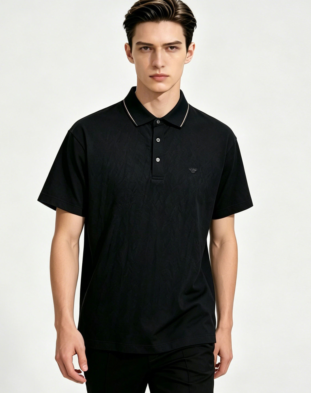 NO:859011,Mainly recommend Armani spring exclusive new Armani trendy men's fashion casual business lapel short-sleeved T-shirt. Spring new business casual lapel short-sleeved T-shirt, high-end European version original fashion fashion boutique!  It has high breathability and comfort, impeccable details, brand element design concept, and reflects high quality. It presents casual tailoring and the upper body shape is awesome!  Size M-XXXL H new model first release,,armani,armani,T-shirt,tees,t-shirt,19860909主推 Armani 春季独家专供新款阿玛尼潮男时尚休闲商务翻领短袖T恤.春季新款商务休闲翻领短袖T恤衫,高端欧版原单潮流时尚精品！透气舒适度高,细节无可挑剔,品牌元素设计理念,体现高品质.呈现休闲裁剪,上身版型超赞！ 码数M-XXXL H新款首发,,armani,armani,T-shirt,tees，t-shirt,,Men's clothing