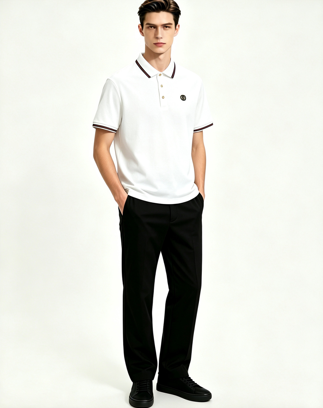 NO:936183,Mainly recommended Gucci 2026 spring and summer exclusive new Gucci trendy men's fashion casual business lapel short-sleeved T-shirt. Spring new business casual lapel short-sleeved T-shirt, high-end European version original fashion fashion boutique!  It has high breathability and comfort, impeccable details, brand element design concept, and reflects high quality. It presents casual tailoring and the upper body shape is awesome!  Size M-XXXL H2026 new model first release,,gucci,T-shirt,tees,t-shirt,19860909主推 Gucci 2026春夏独家专供新款古奇潮男时尚休闲商务翻领短袖T恤.春季新款商务休闲翻领短袖T恤衫,高端欧版原单潮流时尚精品！透气舒适度高,细节无可挑剔,品牌元素设计理念,体现高品质.呈现休闲裁剪,上身版型超赞！ 码数M-XXXL H2026新款首发,,gucci,T-shirt,tees，t-shirt,,Men's clothing
