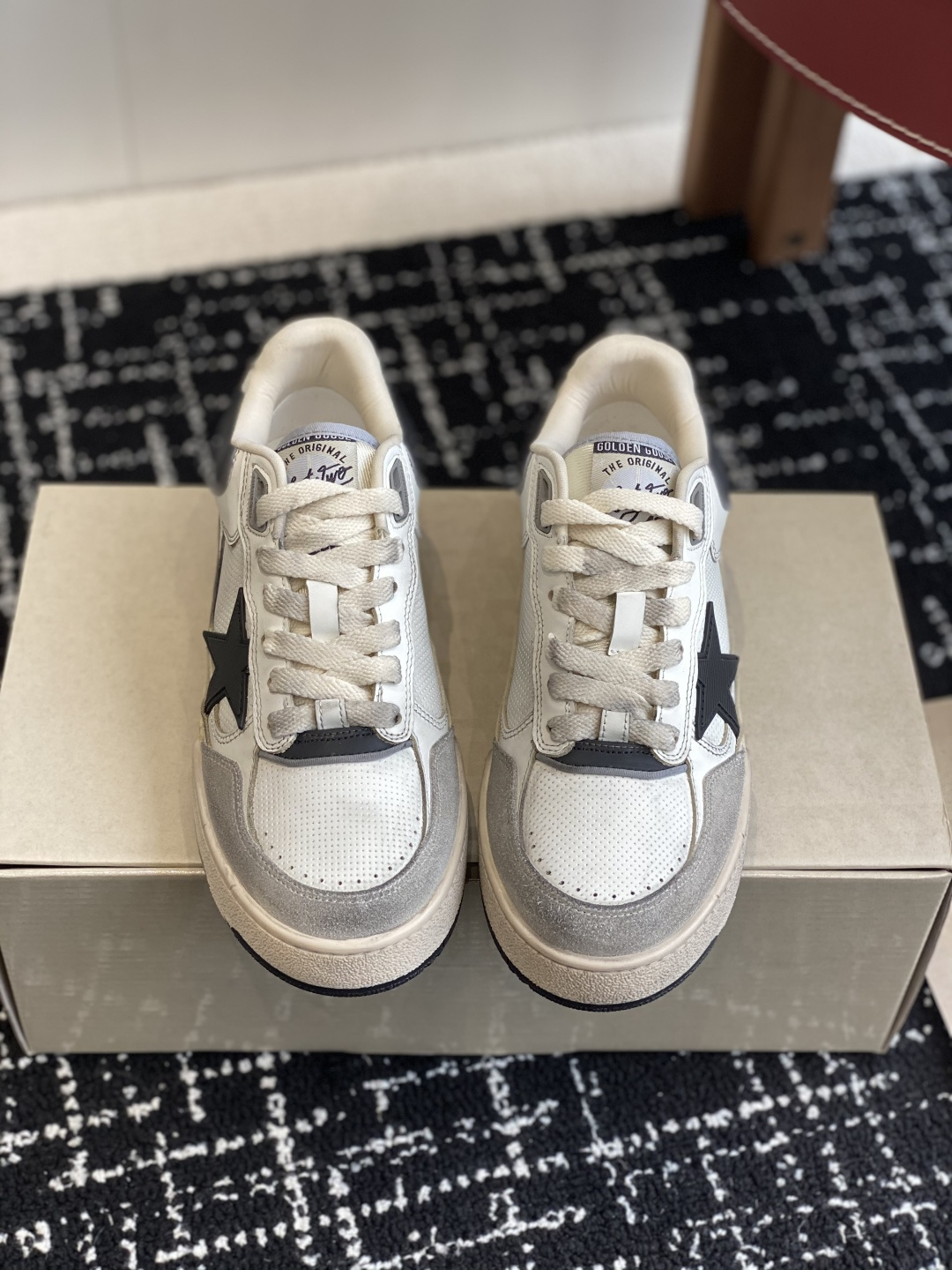 Nivel de compra Hombres y mujeres GGDB última serie Forty2 Suela gruesa Estrellas desgastadas Zapatos pequeños sucios C…