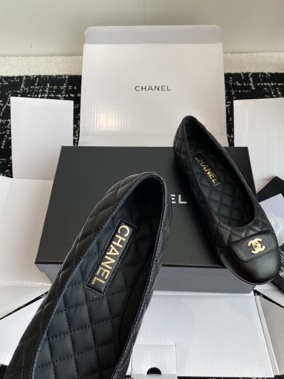 东莞代购级（官网同步✈️盒包装）
Chanel25ss 芭蕾舞单鞋 原版11切割而成 Chanel香奈儿