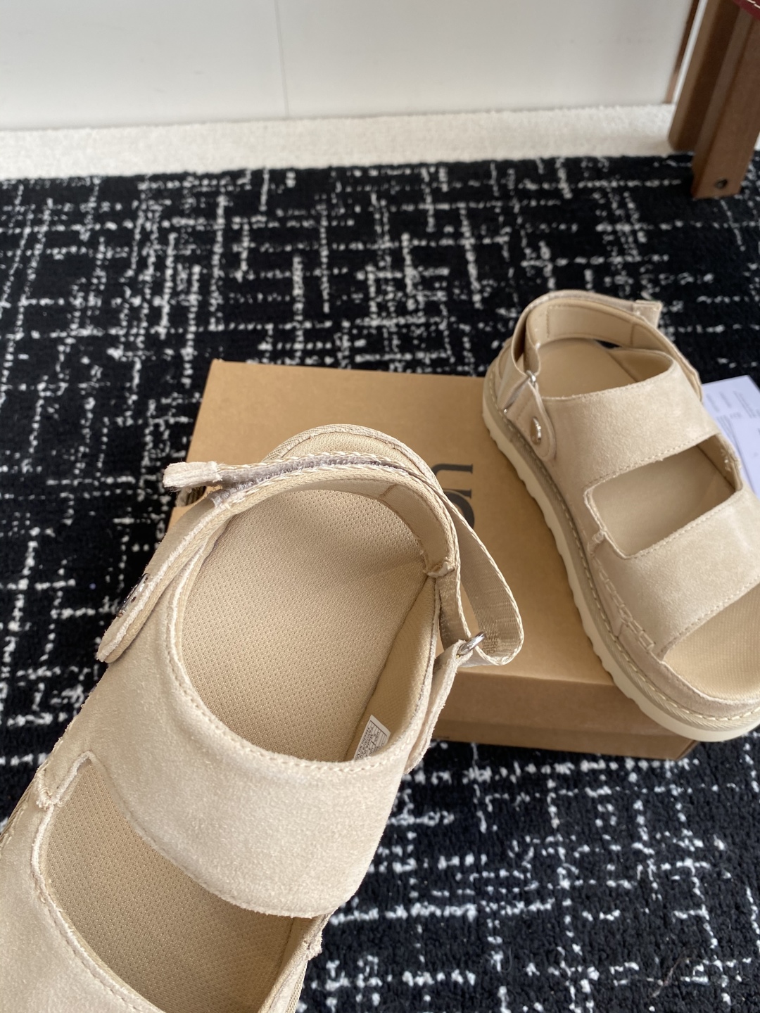 东莞代购级
UGG 25ss 凉鞋翻毛牛皮鞋面，可调节鞋面束带，设计方便穿脱双层高密度泡棉鞋内底

外包